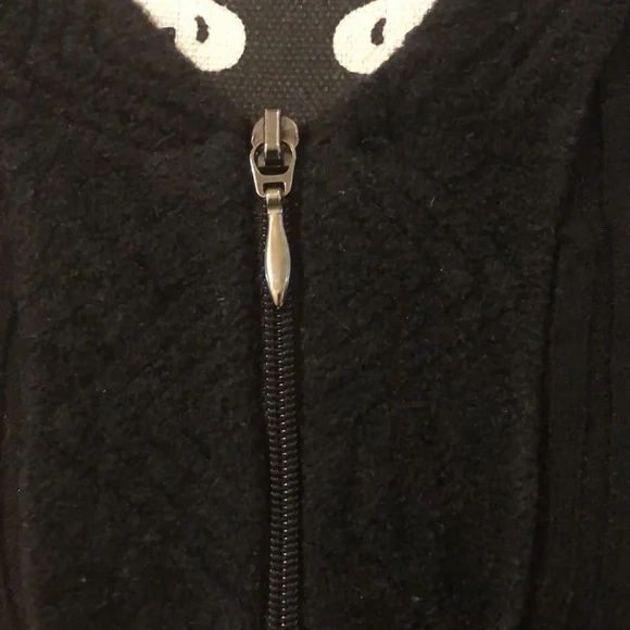 ✔️Anne Fontaine Veronica ribbed zip up cut-in chenille trimmed cardigan - Picture 5 of 15